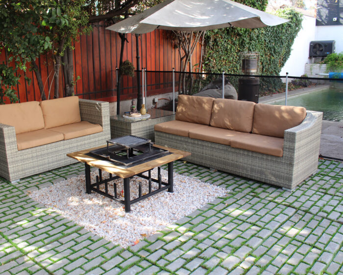 Adoquín Modular Hilera 50x50cm con Pasto - Imagen 2
