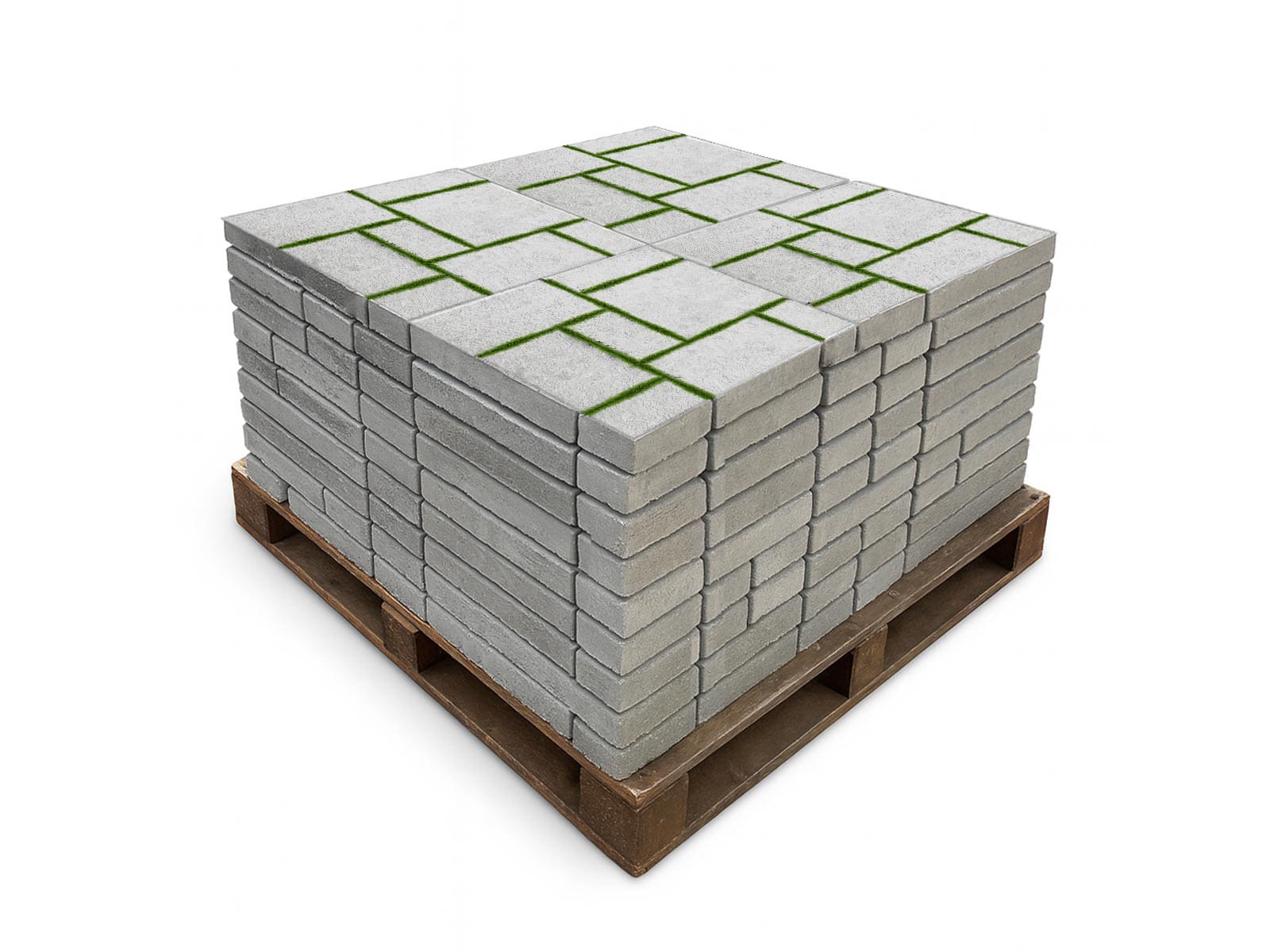 Modelo Mosaico Premium con pasto por pallet