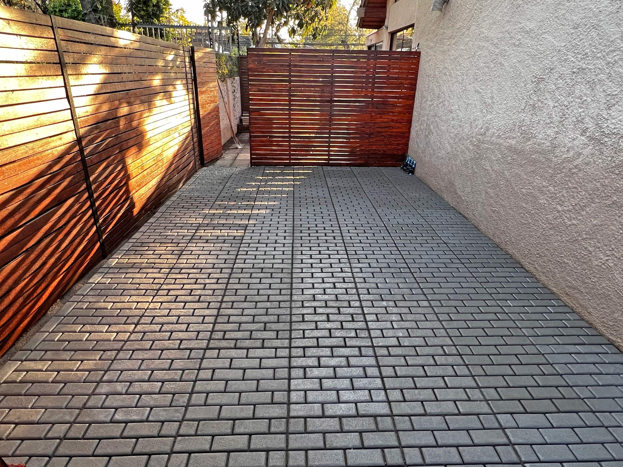 Adoquines Modulares Hilera en terraza