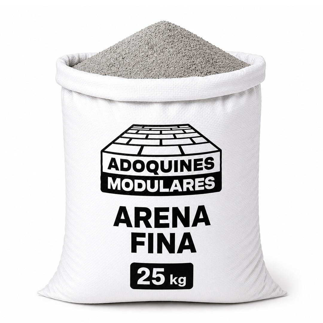 Arena fina para instalación de Adoquines Modulares saco 25 kg