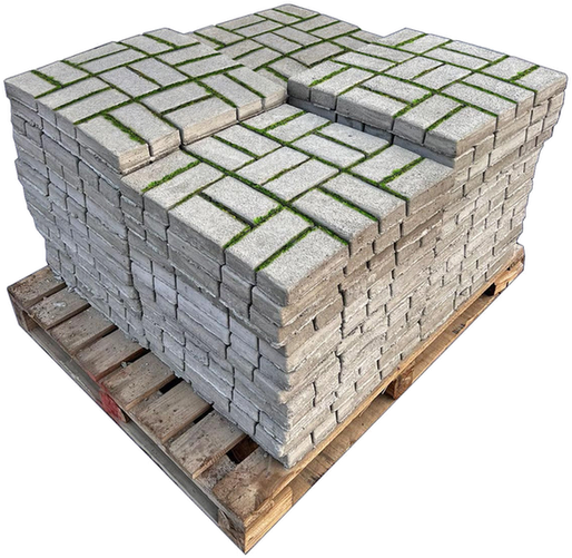 Pallet de Adoquines Modulares Modelo Bloque Premium con pasto